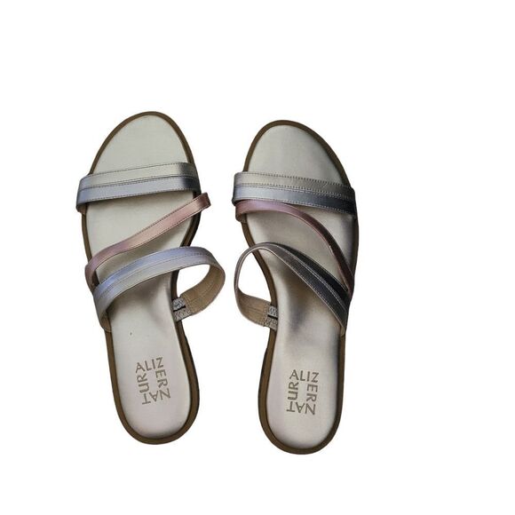 NATURALIZER LILLEY SLIDES METALLIC MULES SIZE 11 - Picture 1 of 4